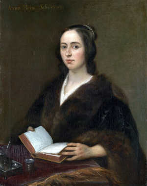 Anna Maria van Schurman portret door Jan Lievens uit 1649