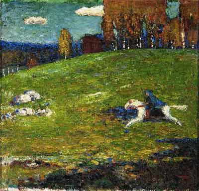 Wassily Kandinsky Der blaue Reiter Schilderij uit 1903