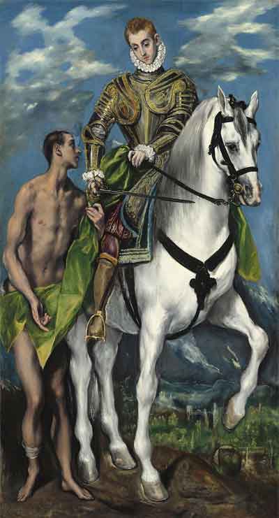 El Greco San Martín y el mendigo Schilderij
